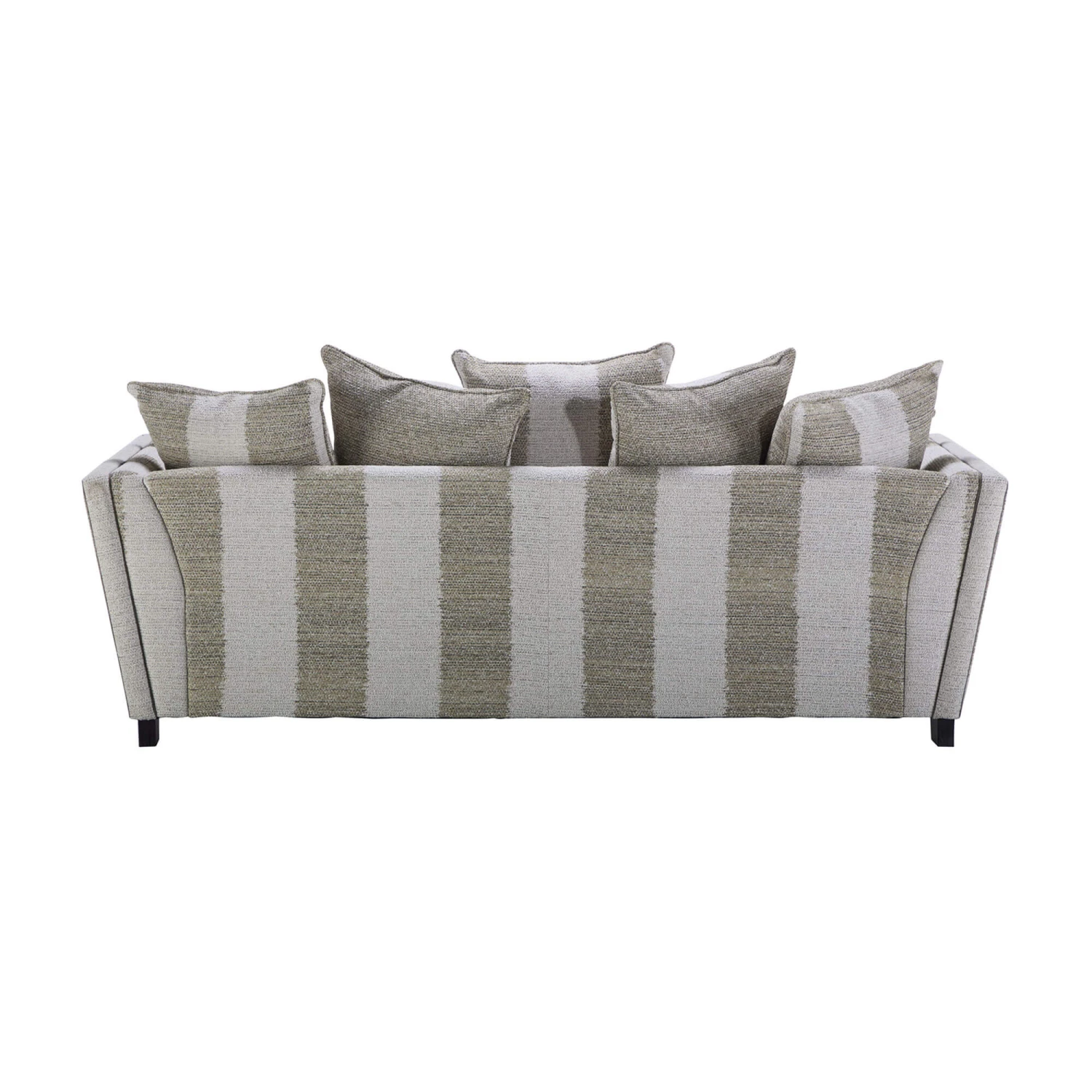 Parker Knoll Harlow Stripe Moss Green Fabric Grand Pillow Back Sofa 4 Parker Knoll Harlow Stripe Moss Green Fabric Grand Pillow Back Sofa - Image 4
