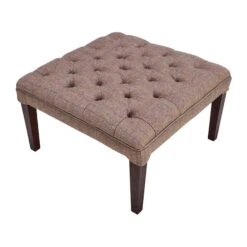 Tetrad Mackenzie Brown Herringbone Fabric Footstool -Housingunits 9f10908e34b3292d45a0b20916b9cc23 1