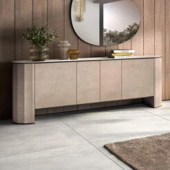 Santori Rounded 4 Door Cream Sideboard