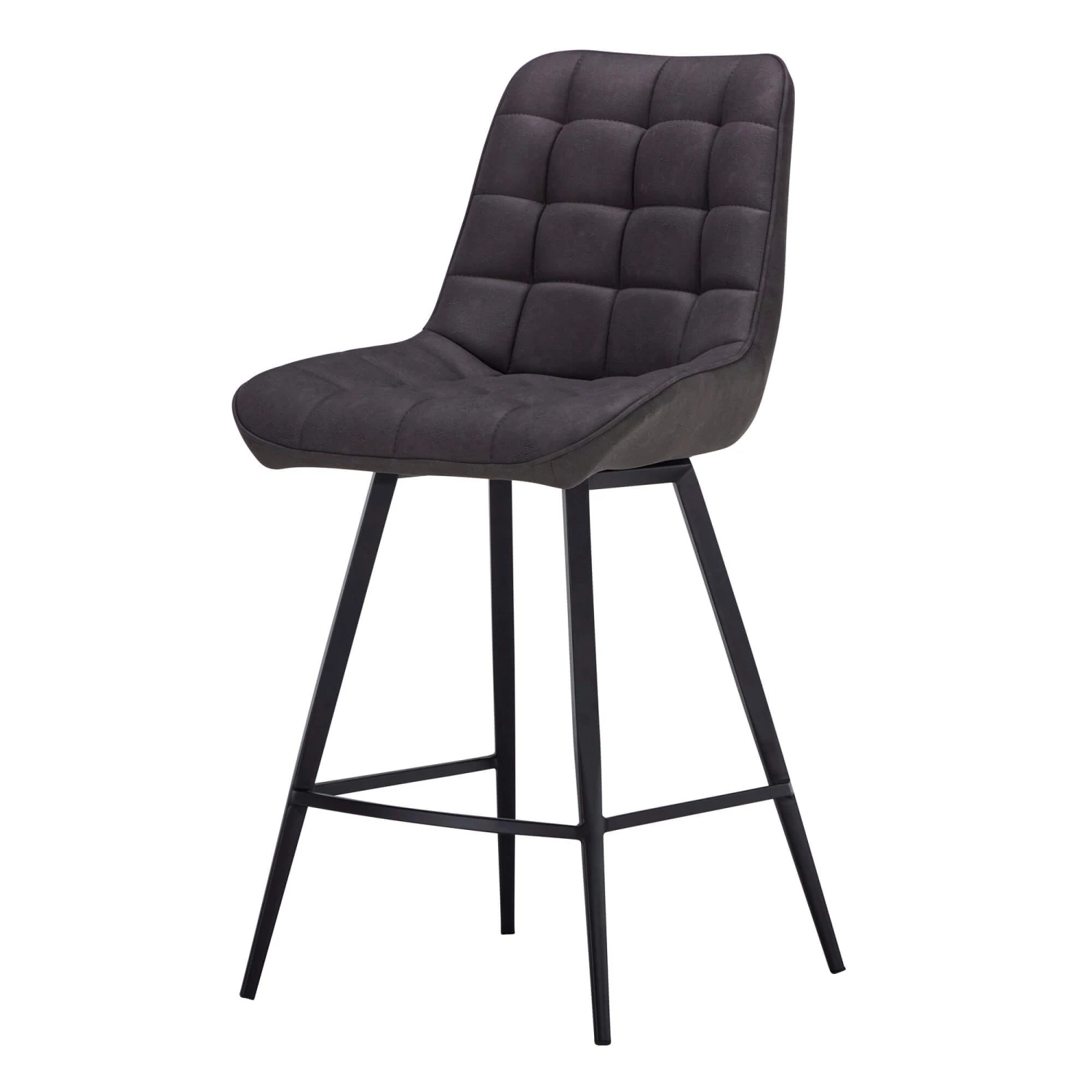 Moretti Grey Faux Leather Counter Bar Stool 1 Moretti Grey Faux Leather Counter Bar Stool
