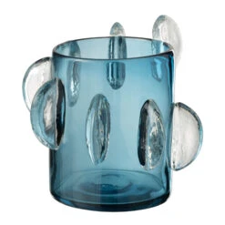 Steggy Blue Small Glass Vase