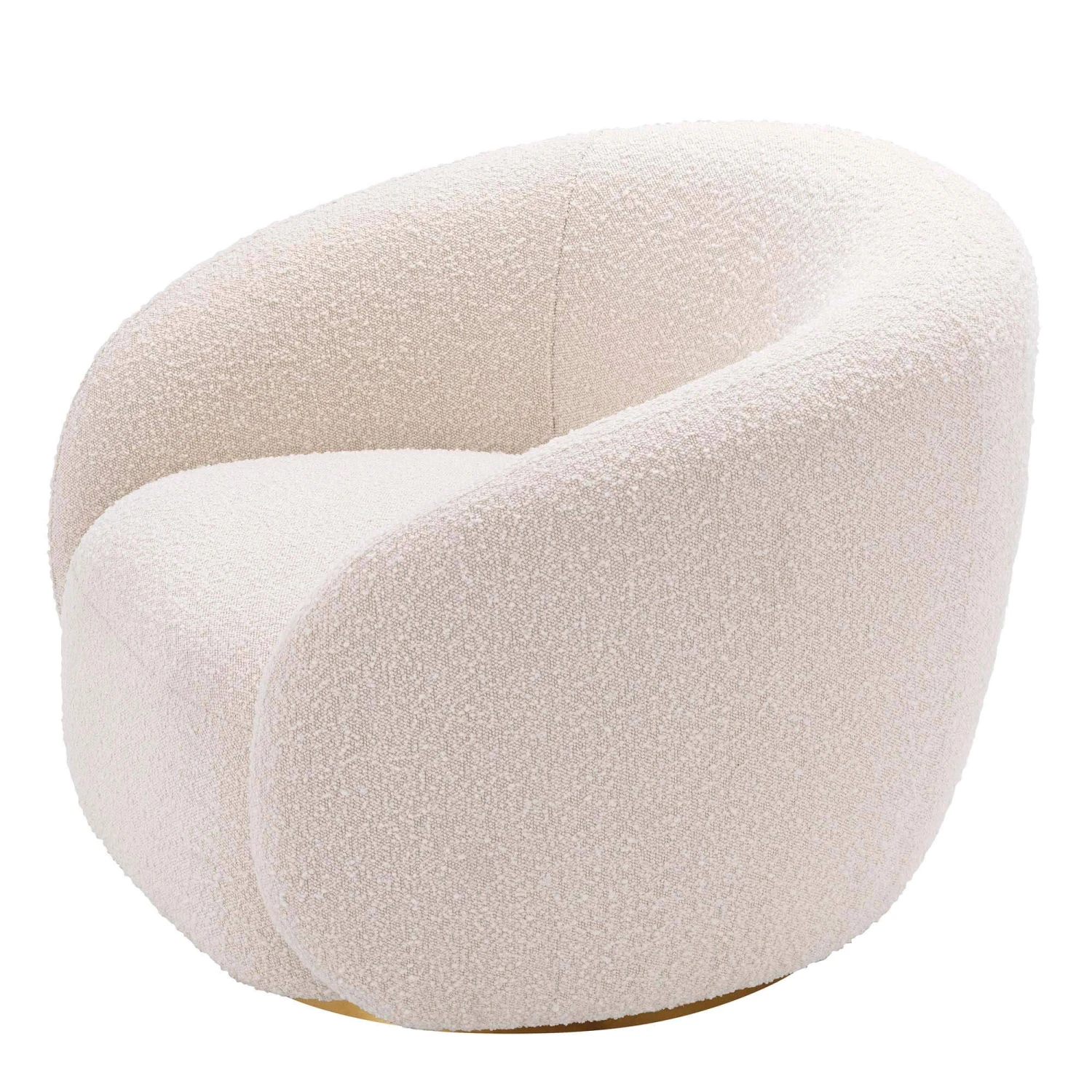 Eichholtz Brice Boucle Swivel Chair In Cream 3 Eichholtz Brice Boucle Swivel Chair In Cream - Image 3