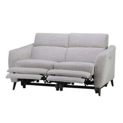 Fiastra White Fabric Power Recliner Loveseat -Housingunits a19e092e2504e9e885c2413191679250