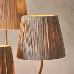 Wriggle Aged Brass 3 Light Floor Lamp With Raffia Shades -Housingunits a1f6f32aa717f4efbc5c10d71ddee70d