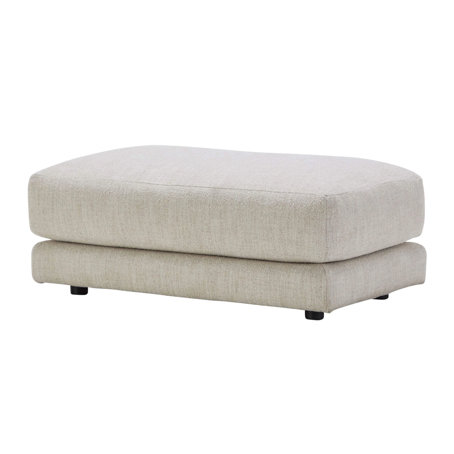 Naxos Large Tyne Natural Fabric Footstool 2 Naxos Large Tyne Natural Fabric Footstool - Image 2