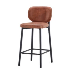 Sofia Tan Faux Leather Counter Bar Stool