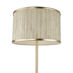 Fenella Gold & Seagrass 3 Light Floor Lamp -Housingunits a30bc952883934c8cb1d11d8a575ec7f