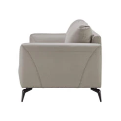 Lariano Light Grey Leather 3 Seater Sofa -Housingunits a4423ccadbb21559c06d7cbd0f0ecc16