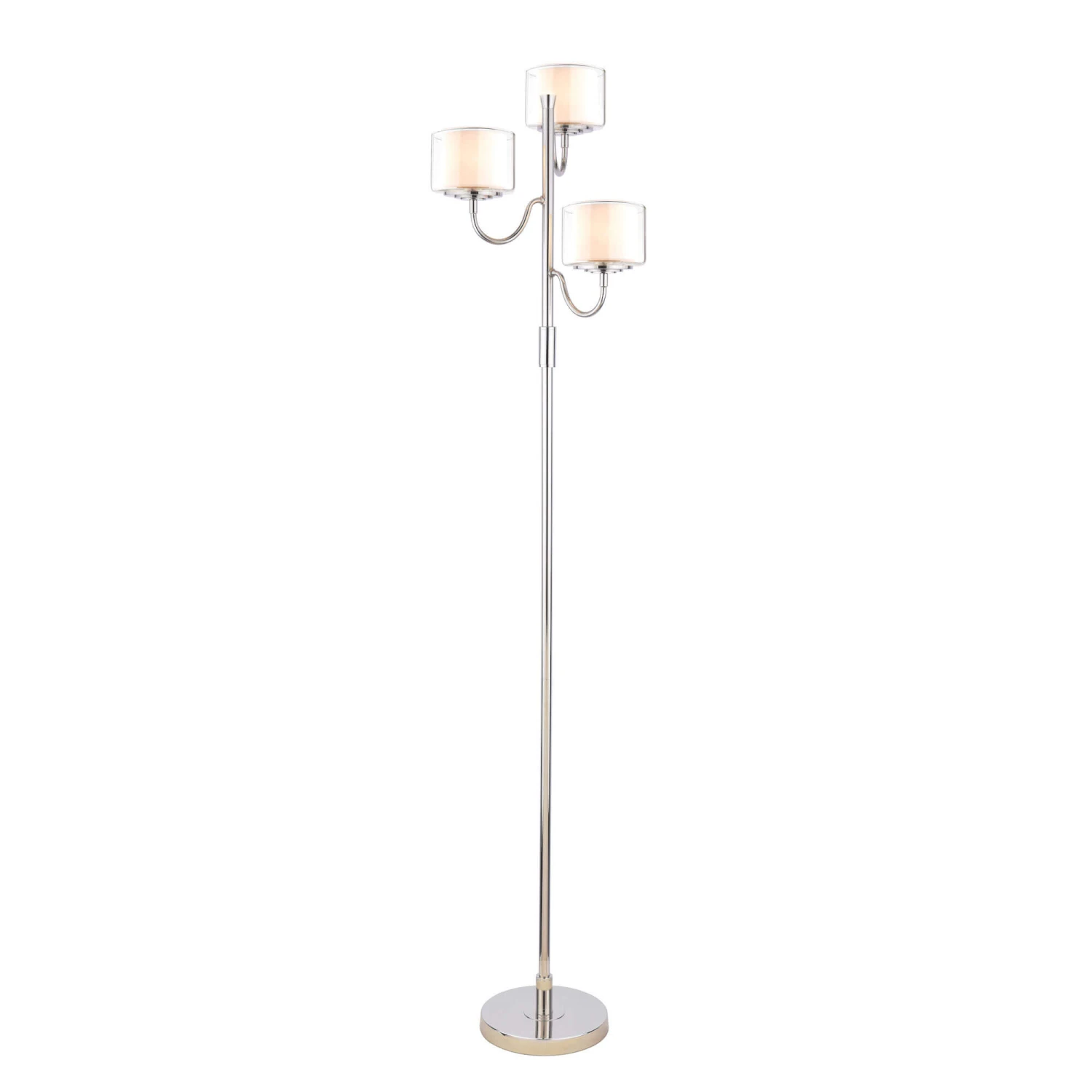 Laura Ashley Southwell Polished Nickel 3 Light Floor Lamp 3 Laura Ashley Southwell Polished Nickel 3 Light Floor Lamp - Image 3