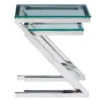 Storm Glass Nest Of Tables With 'Z' Shaped Chrome Legs