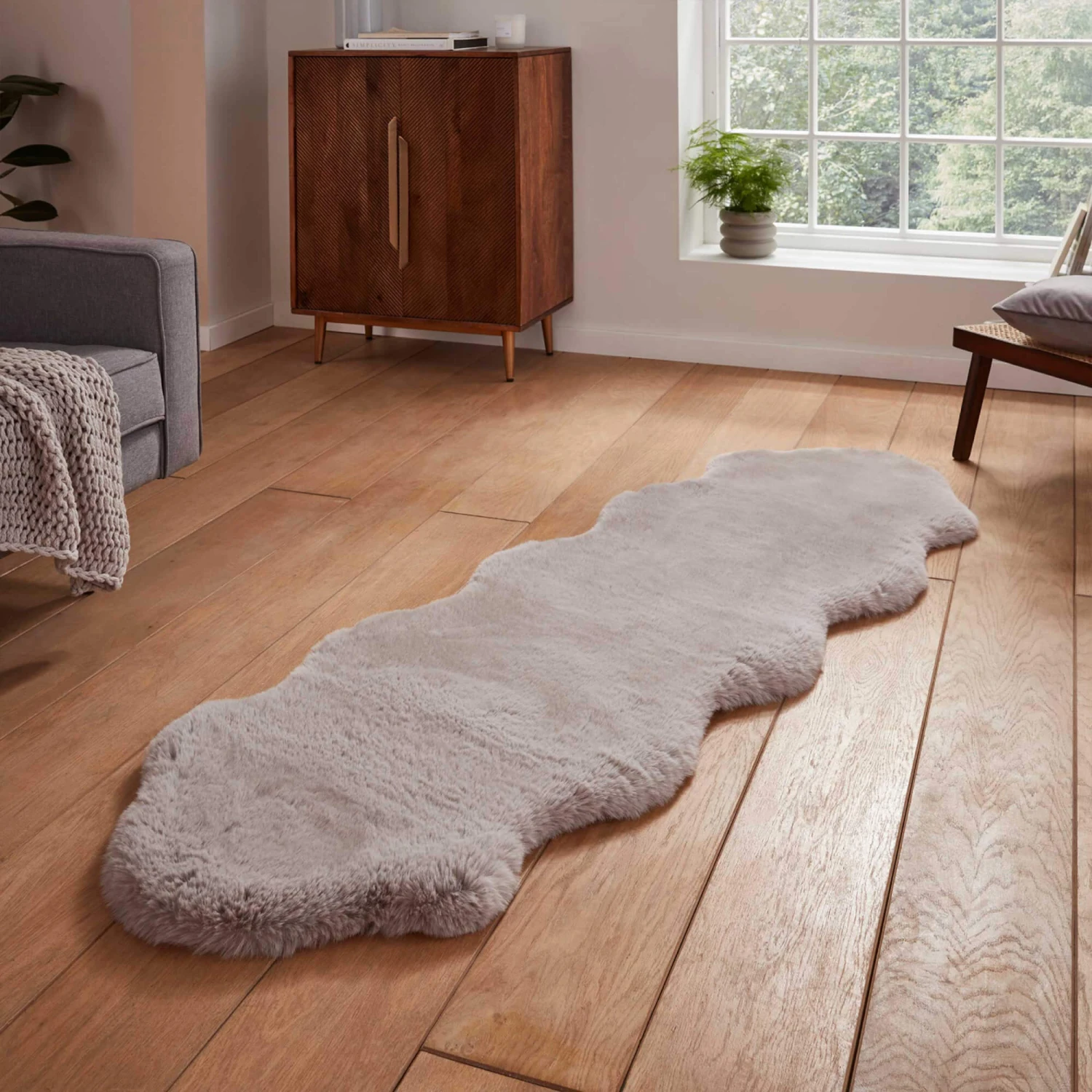 Super Teddy Silver Double Sheepskin Rug 1 Super Teddy Silver Double Sheepskin Rug