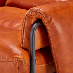 Bronx Tan Brown Leather Lounge Chair -Housingunits a6ebc2879d7824c44ecf9ea603517cd9