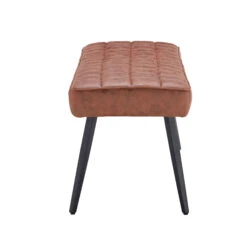 Moretti Tan Faux Leather Straight Dining Bench -Housingunits a709e50d597c6e69dc486b2ee44a46fd