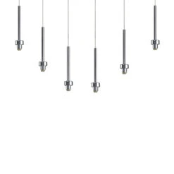 Delia Polished Chrome 6 Light Bar Pendant With Opal & Clear Glass Shades -Housingunits a712873ec991fddd2418c8e9ef0a16c0