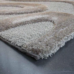 Cleo Wave Textured Taupe 200cm X 290cm Rug -Housingunits a75cb6d0b50db7136e27bfdc1ff2becb