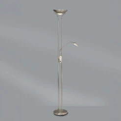 Brazier Satin Nickel USB 2 Light Uplighter Floor Lamp -Housingunits a7723b11a1352010f7ed39211a6ad5d3 1