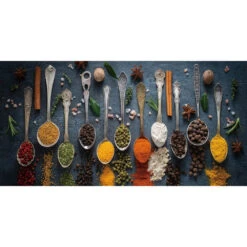 Spice Spoons Rectangular Glass Wall Art