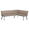 Porto Taupe Faux Leather Left-Hand Corner Dining Bench