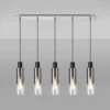 Chelsea Slim Satin Black & Smoked 5 Light Bar Pendant