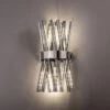 Bravo Nickel & Smoked Glass Wall Light