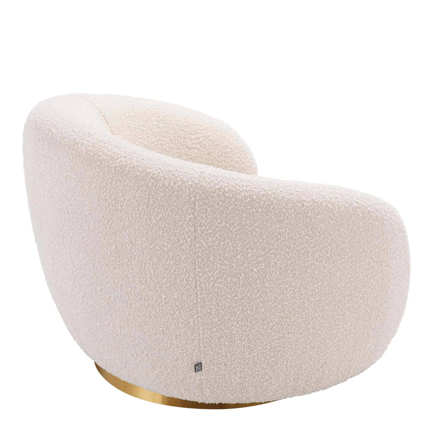 Eichholtz Brice Boucle Swivel Chair In Cream 4 Eichholtz Brice Boucle Swivel Chair In Cream - Image 4