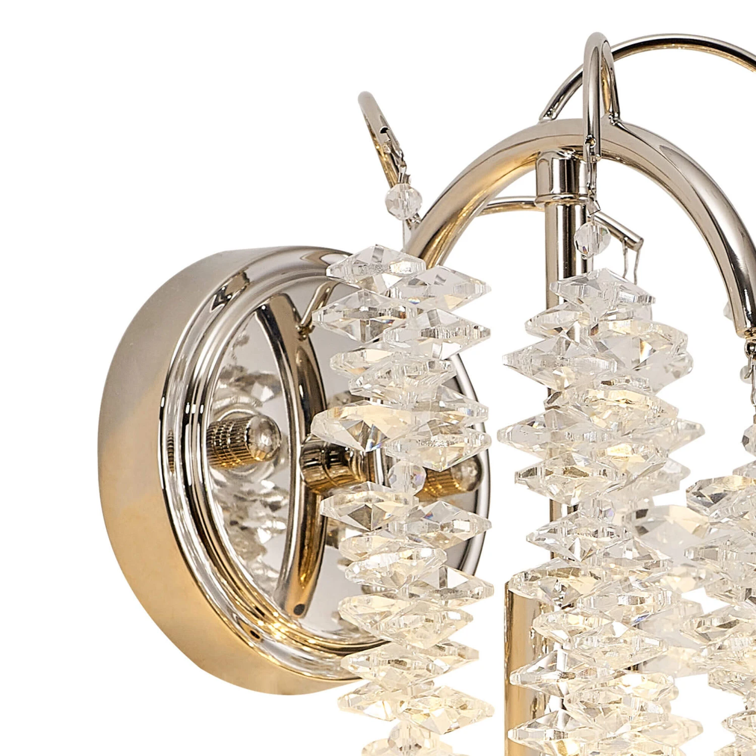 Wisteria Polished Nickel & Crystal Wall Lamp 2 Wisteria Polished Nickel & Crystal Wall Lamp - Image 2