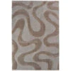 Cleo Wave Taupe Textured 133cm X 195cm Rug