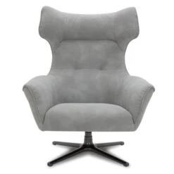 Casper Grey Fabric Swivel Chair -Housingunits a9ecfc385821670d3898b9a22188639a