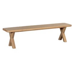 Frampton 220cm Rustic Oak Dining Bench