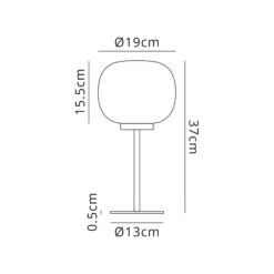 Henrik Matt Black & Frosted White Small Oval Glass Tall Table Lamp -Housingunits aa772da97c1af64fa7e7ad503772ffa5