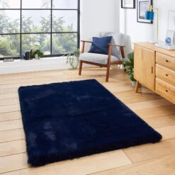 Super Teddy Navy Rug Collection