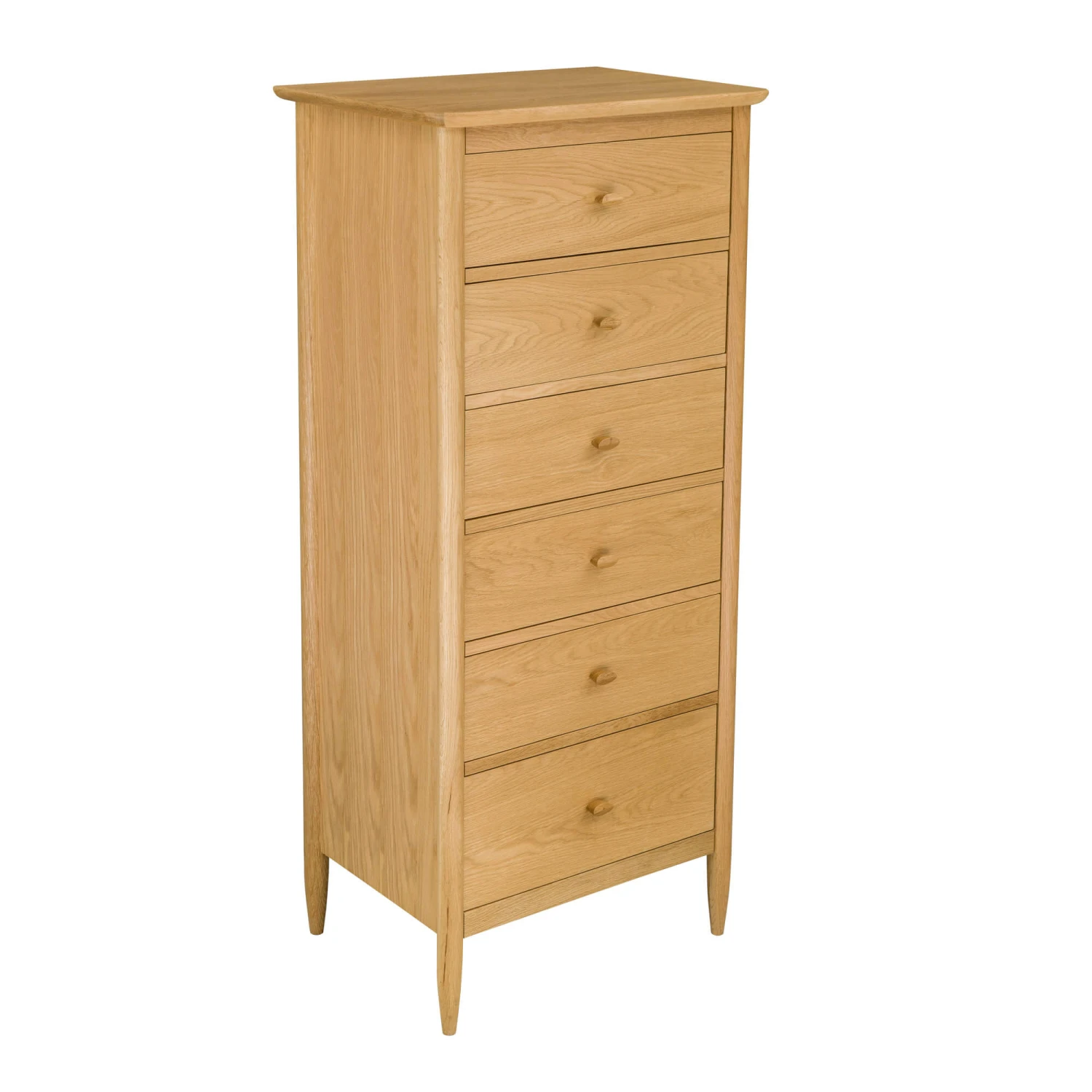 Ercol Teramo Oak 6 Drawer Tall Chest 2 Ercol Teramo Oak 6 Drawer Tall Chest - Image 2