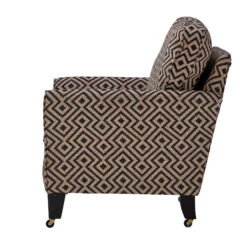 Lucinda Black & Natural Patterned Fabric Accent Armchair 8 Lucinda Black & Natural Patterned Fabric Accent Armchair -Housingunits abe0d203f7bb49a442872312636d4055