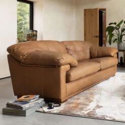Bramley Soul Camel Leather 3 Seater Sofa