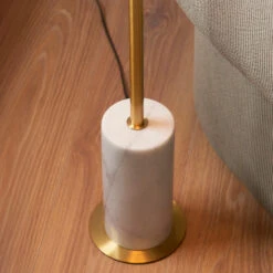 Aged Brass & Marble Dome Floor Lamp -Housingunits ac3f1bdc6b0d2adb47d4ac19d1110f85 1
