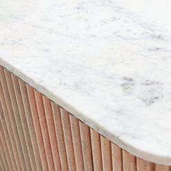 Rochelle Mango Wood & Marble 2 Door Highboard -Housingunits ac60e3de6e26cd11f20b50b0390111ec