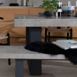 Ingrid Concrete-Effect 180cm Dining Table -Housingunits ac74c3ab63d809a7b7a9f5c2ab817272