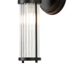 Newton Satin Black 2 Light Glass Rod Wall Light -Housingunits acaf8519ed86fe23ef798ad3a6967645