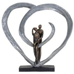 Libra Love Sculpture In Circular Heart