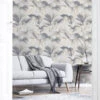 Palm Grove Natural Wallpaper