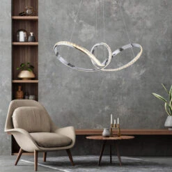 Scouts Chrome Crystal LED Pendant Light