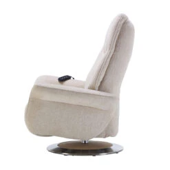 Himolla Loona Small Cream Fabric Electric Recliner Chair -Housingunits aeb6029ac4ed884eb123a4fe4bf93573