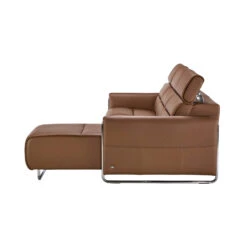 Stressless Emily 2 Seater Right Hand Medium Long Seat Power Recliner Sofa In Velaro Dark Caramel Leather & Polished Chrome -Housingunits aeea69b01aaaa396864fb3ec2eb76850