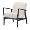 Hansen Black Wooden Accent Armchair