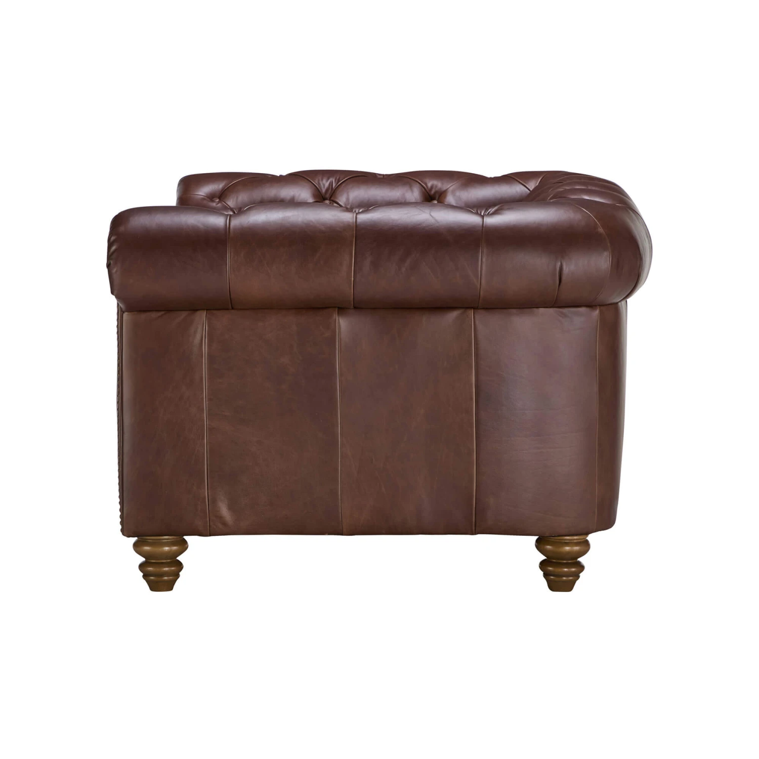 Wentworth Kodak Clove Brown Leather Snuggler Sofa 4 Wentworth Kodak Clove Brown Leather Snuggler Sofa - Image 4