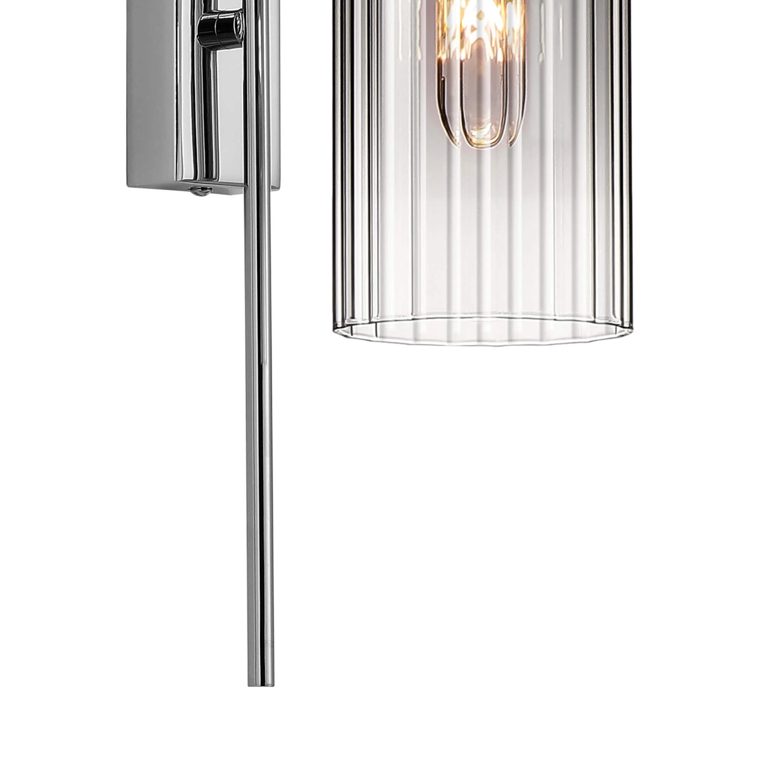 Ariah Nickel & Smoke Fade Curved Wall Light 4 Ariah Nickel & Smoke Fade Curved Wall Light - Image 4