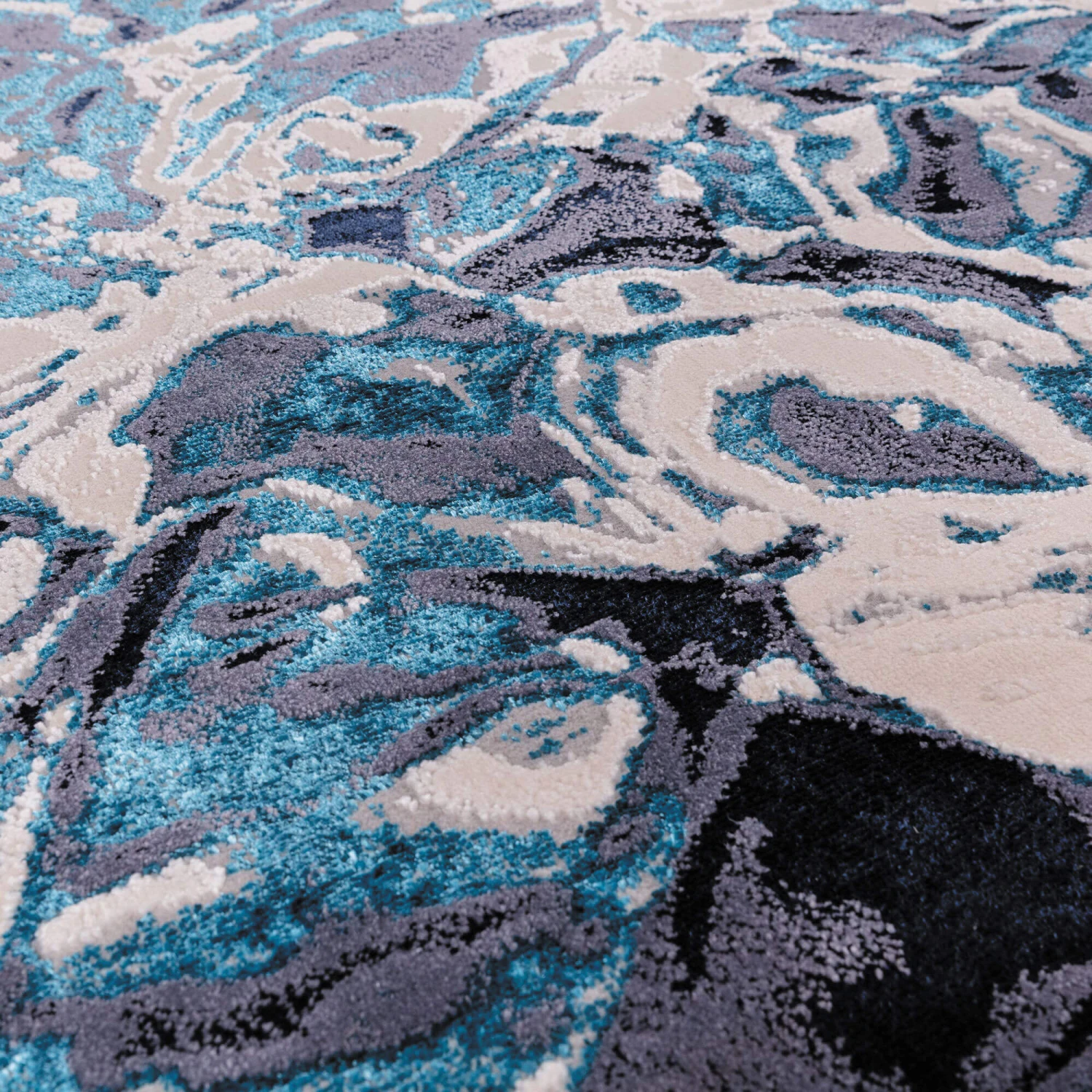 Aurora Foam Metallic Blue 160 X 230cm Rug 4 Aurora Foam Metallic Blue 160 X 230cm Rug - Image 4