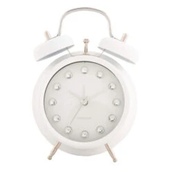 White Glam Diamonds Alarm Clock