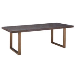 Olivia James Hemingway 220cm Mahogany Oak & Gold Dining Table & 6 Grey Chairs With Gold Legs 16 Olivia James Hemingway 220cm Mahogany Oak & Gold Dining Table & 6 Grey Chairs With Gold Legs -Housingunits b182f6663daf246c0669ae793d12793a 1