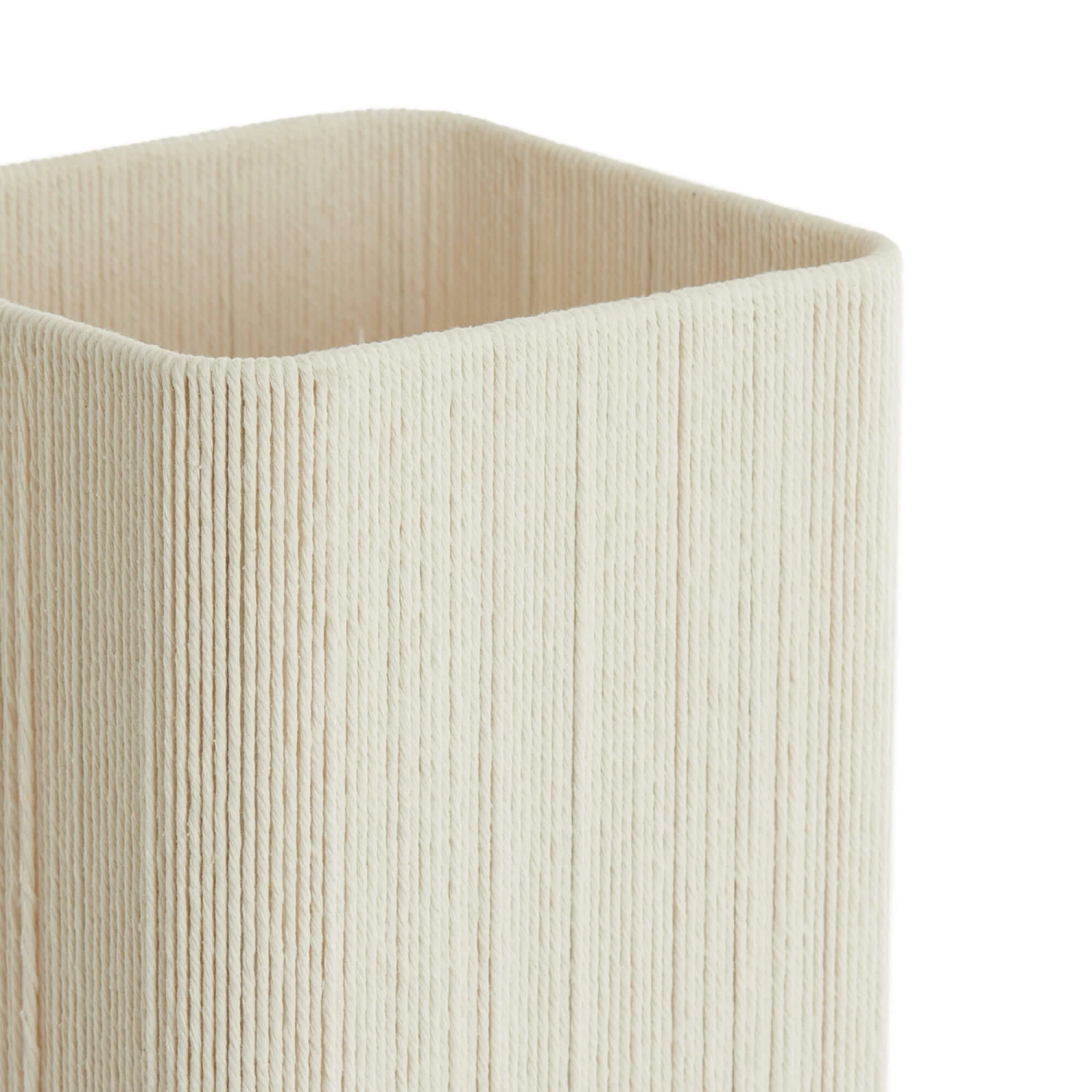 Wyn Square Black 50.5cm Table Lamp With Cream Rope Shade 4 Wyn Square Black 50.5cm Table Lamp With Cream Rope Shade - Image 4